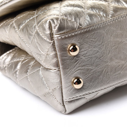 Chanel Metallic Aged Calfskin Quilted Mini Coco Handle Flap Gold 9 of 12