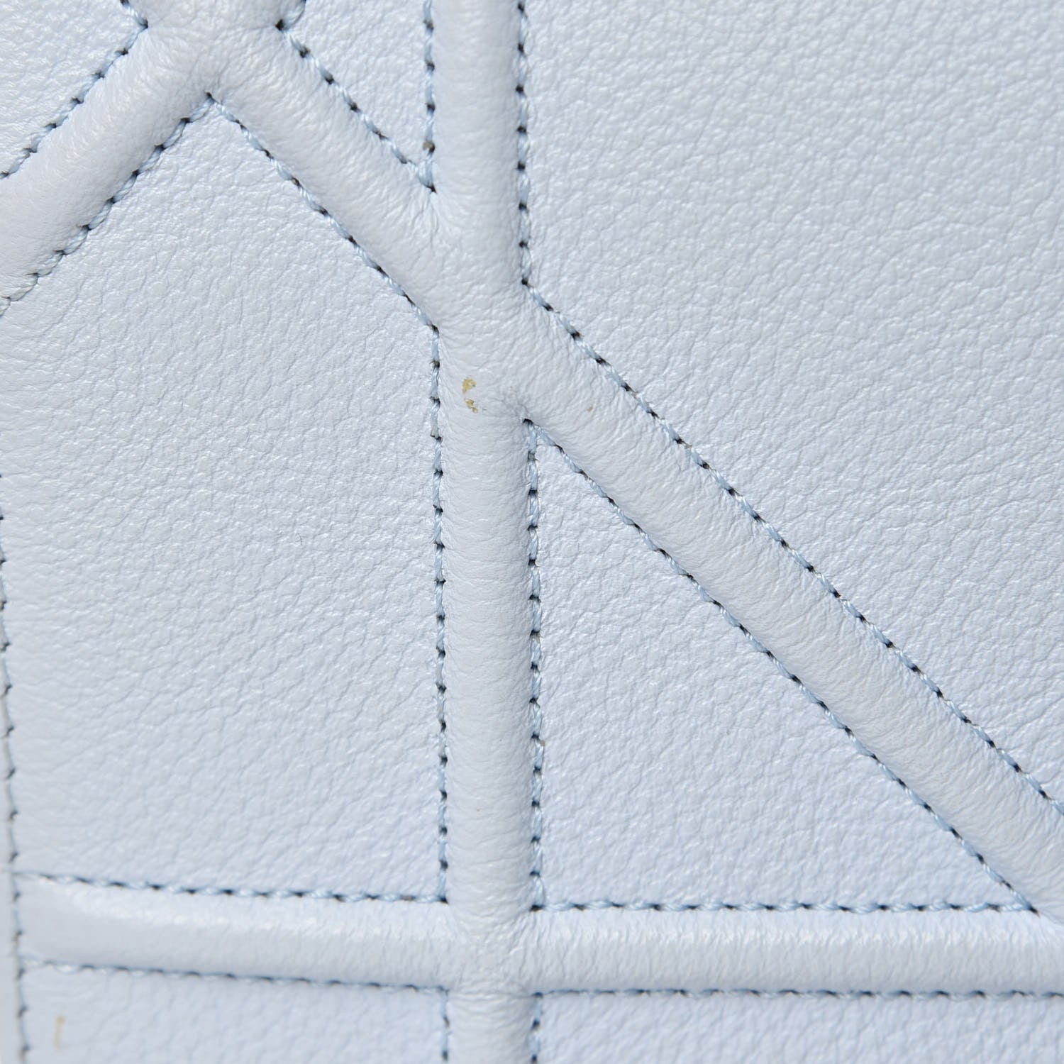 Christian Dior Grained Calfskin Diorama Wallet on Chain Pouch Light Blue 12 of 13