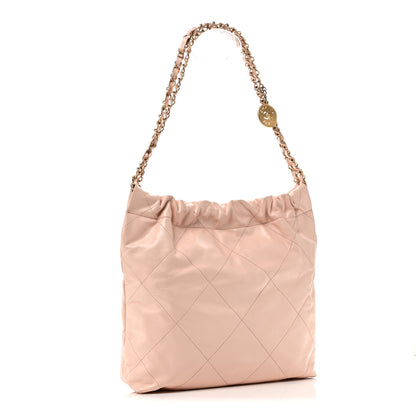 Chanel Shiny Calfskin Quilted Small Chanel 22 Light Pink 4 of 11