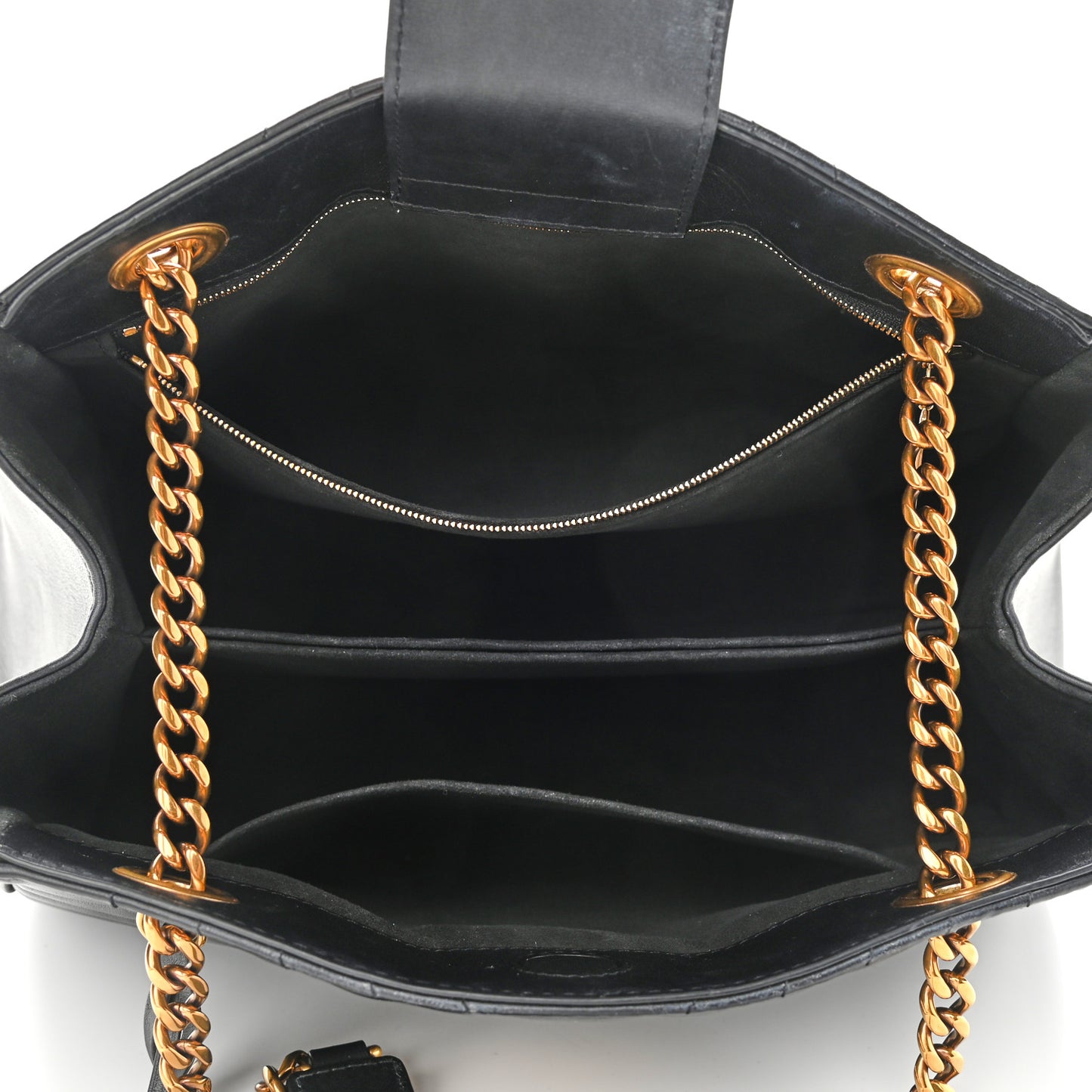 Calfskin New Wave Chain Tote Black