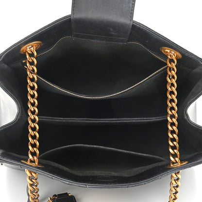 Louis Vuitton Calfskin New Wave Chain Tote Black 5 of 11