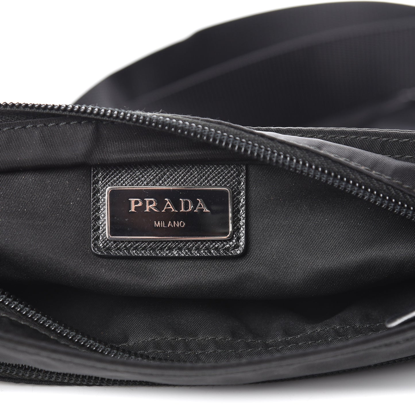Nylon Vela Flat Messenger Bag Black