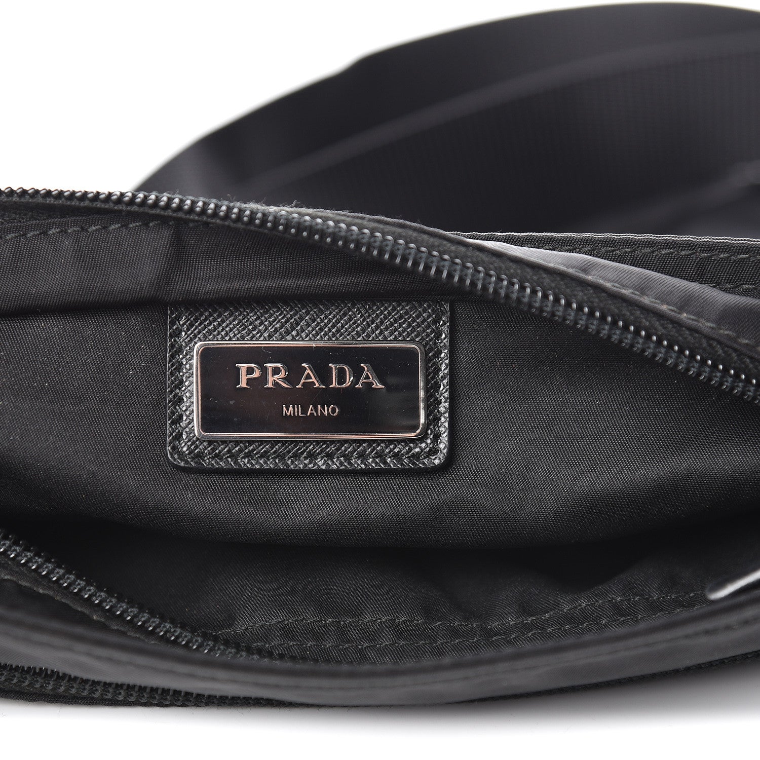 Prada Nylon Vela Flat Messenger Bag Black 6 of 9