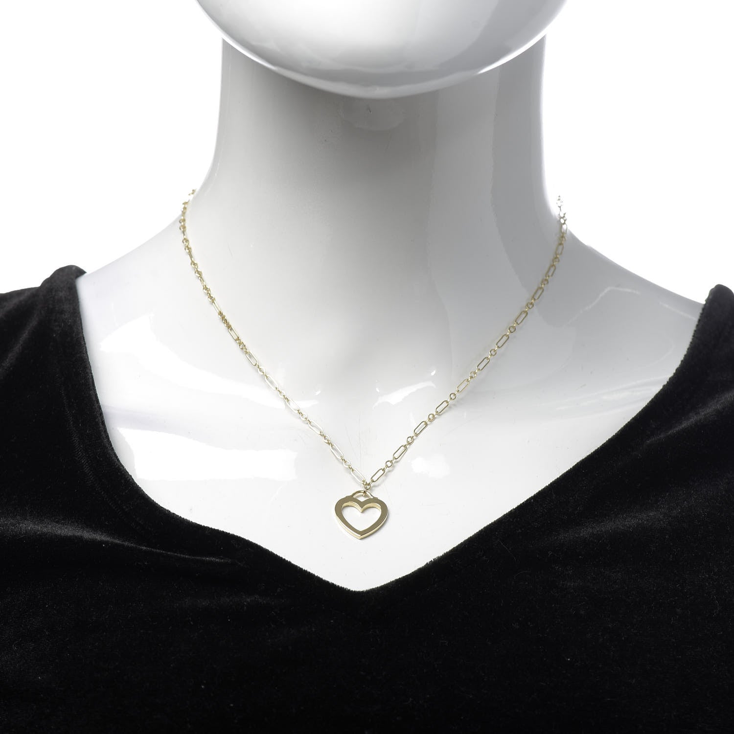 Tiffany 18K Yellow Gold Small Sentimental Heart Pendant Necklace 2 of 6