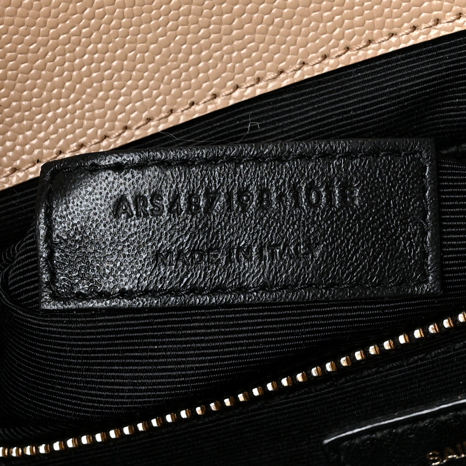 Saint Laurent Grain De Poudre Mixed Matelasse Large Triquilt Monogram Satchel Nude Powder 7 of 11