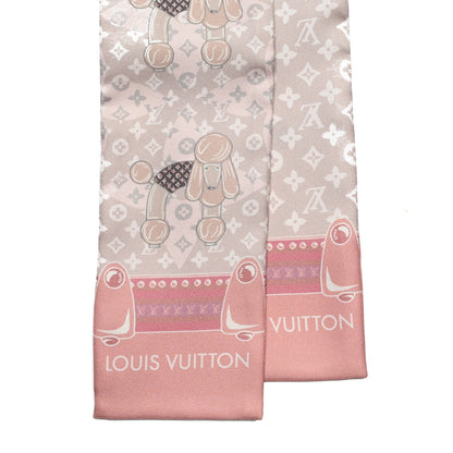Louis Vuitton Silk Monogram Poodle Animalle Bandeau Rose Pale 2 of 4