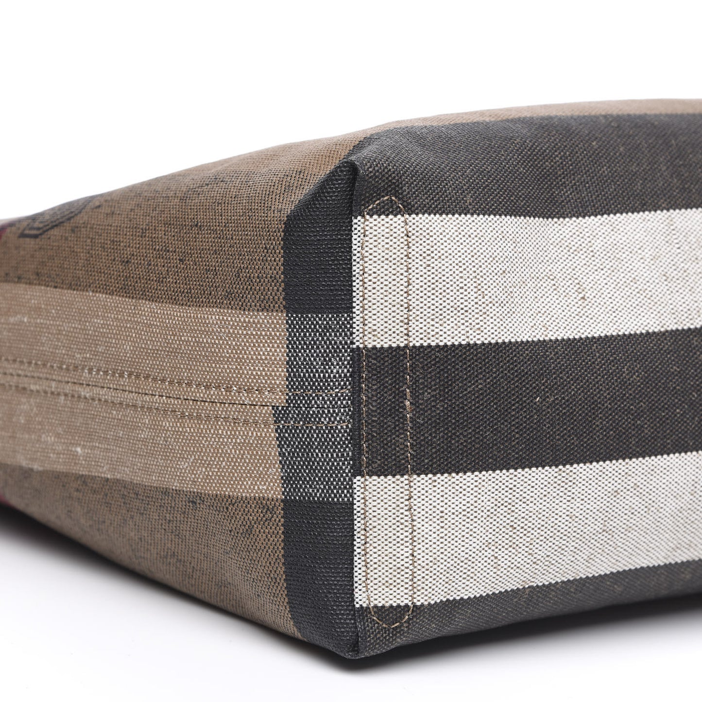 Coated Canvas Mega Check Medium Doodle Tote Black