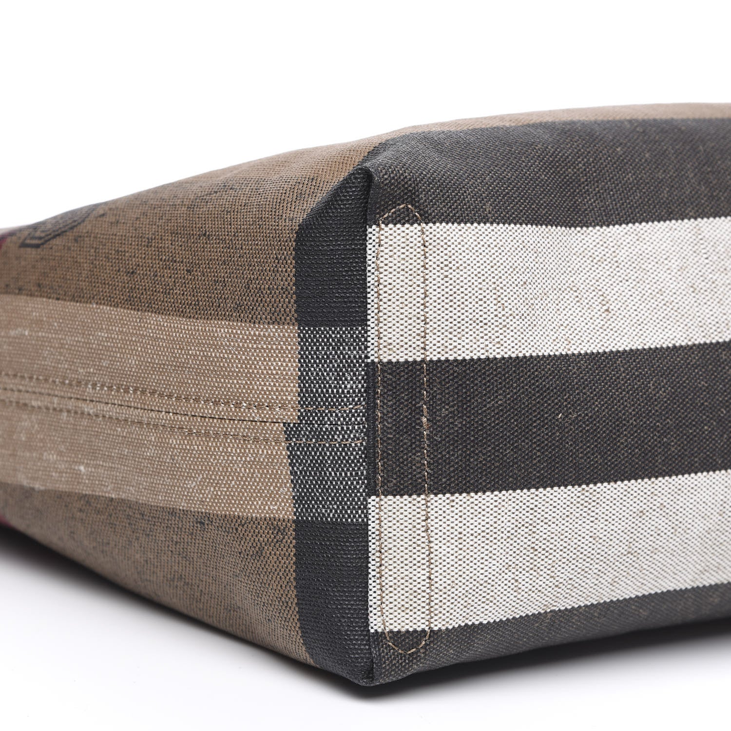 Burberry Coated Canvas Mega Check Medium Doodle Tote Black 7 of 9