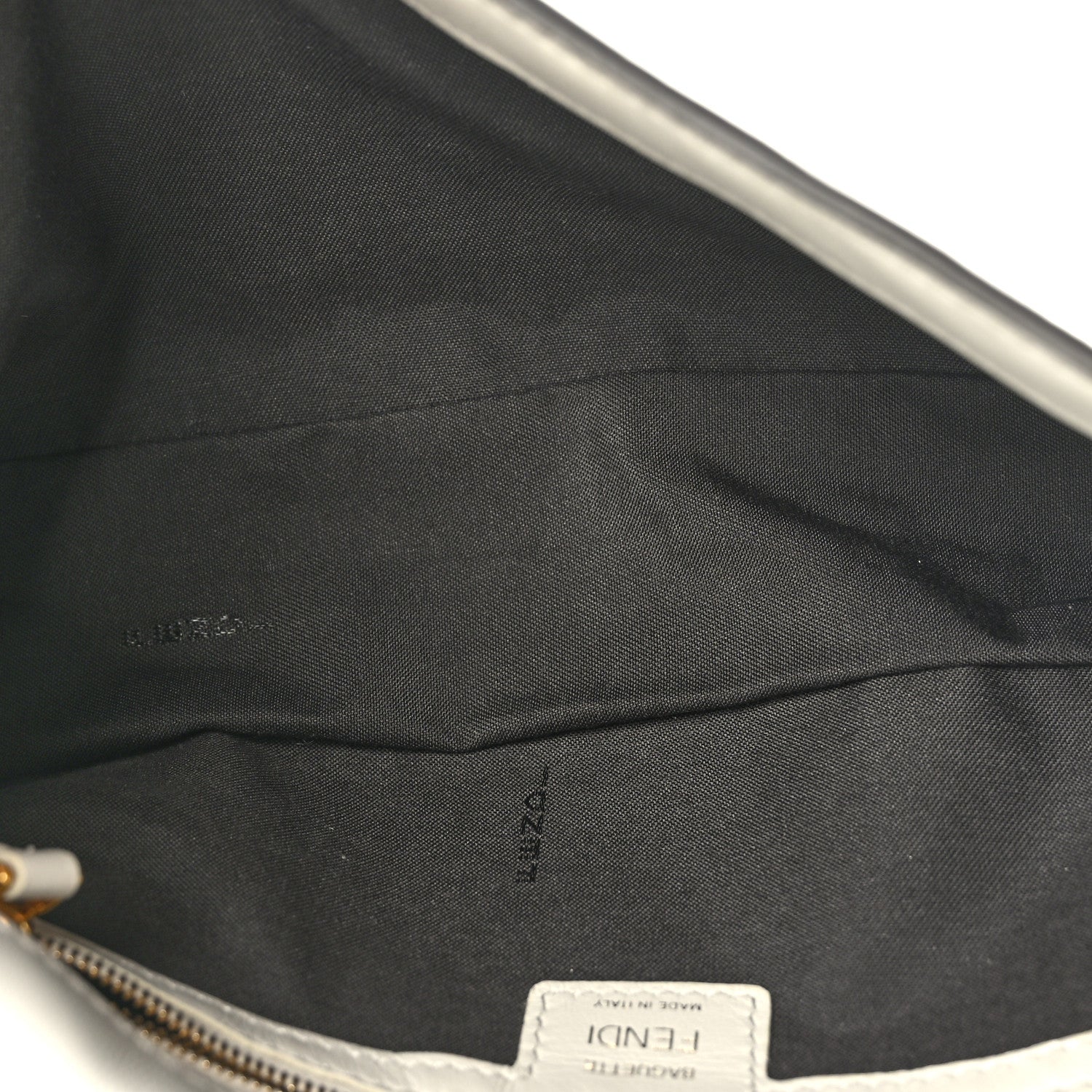 Fendi Nappa FF 1974 Embossed Baguette White 5 of 9