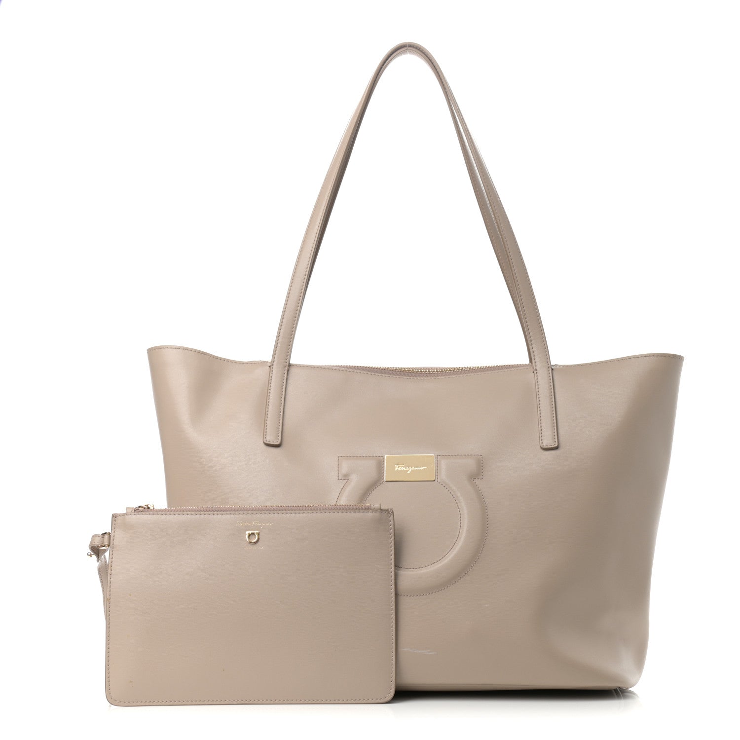 Salvatore Ferragamo Calfskin Medium Gancini Tote 1 of 12