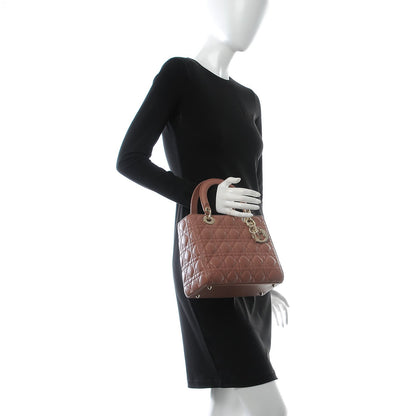 Christian Dior Lambskin Cannage Medium Lady Dior Pink 2 of 10