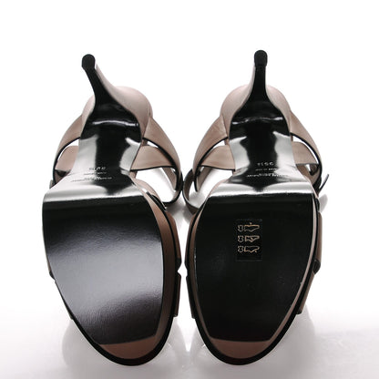 Saint Laurent Calfskin Tribute 105 Platform Sandals 39.5 Taupe 5 of 8