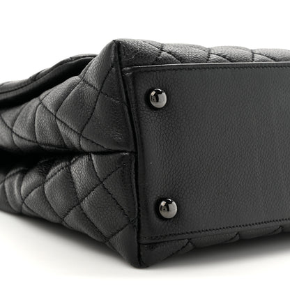 Chanel Caviar Quilted Small Coco Handle Flap So Black 10 of 13