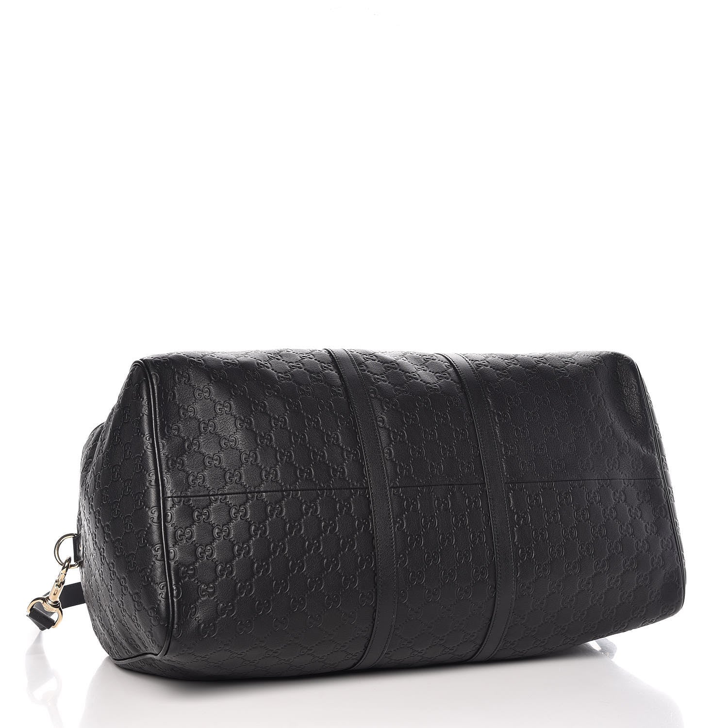 Gucci Guccissima Large Carry On Duffle Black 4 of 7