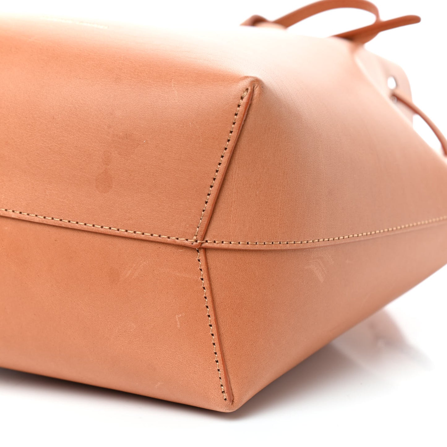 Vegetable Tanned Calfskin Mini Bucket Bag Camello Antico