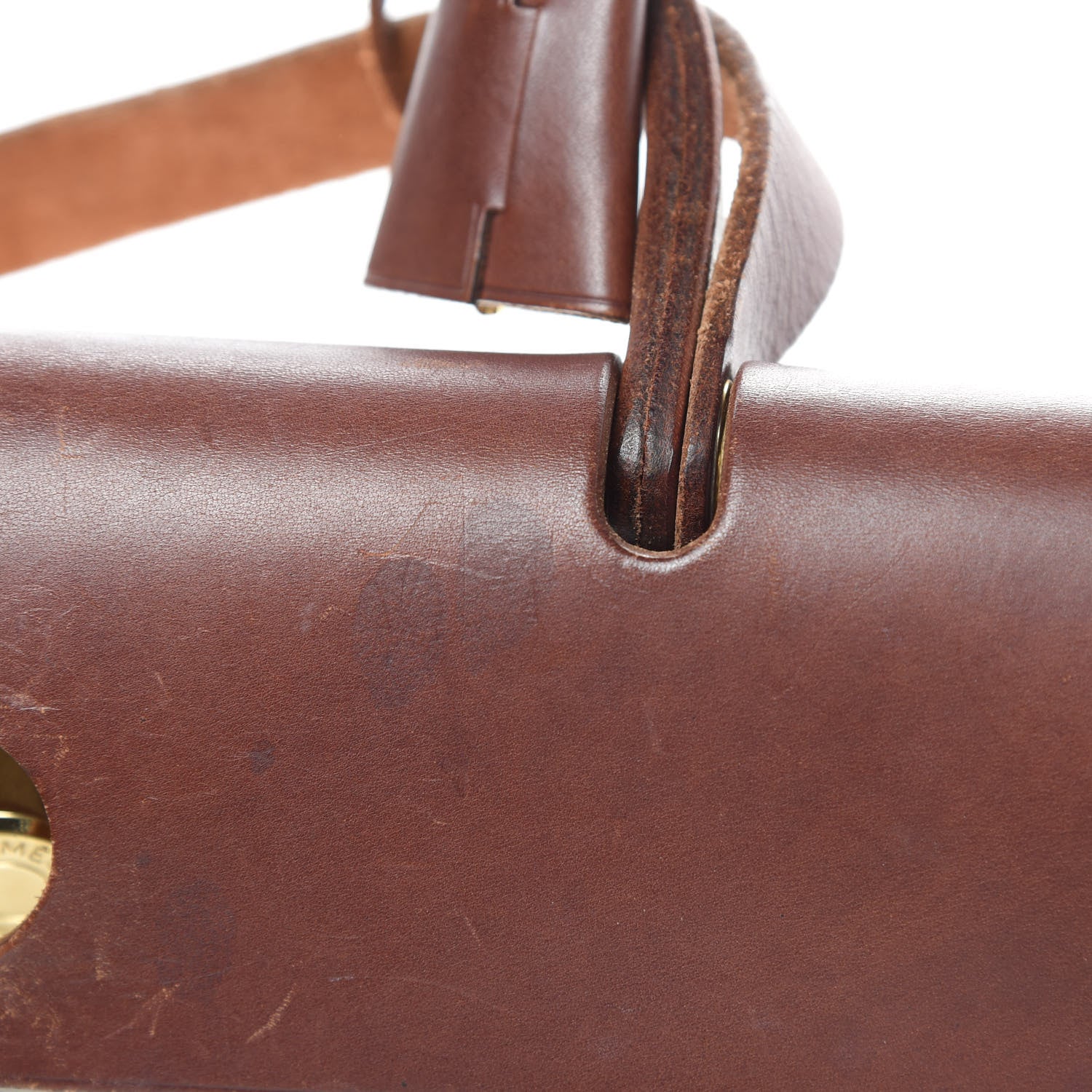 Hermes Toile Vache Calfskin Herbag 30 PM Natural Havane 16 of 19