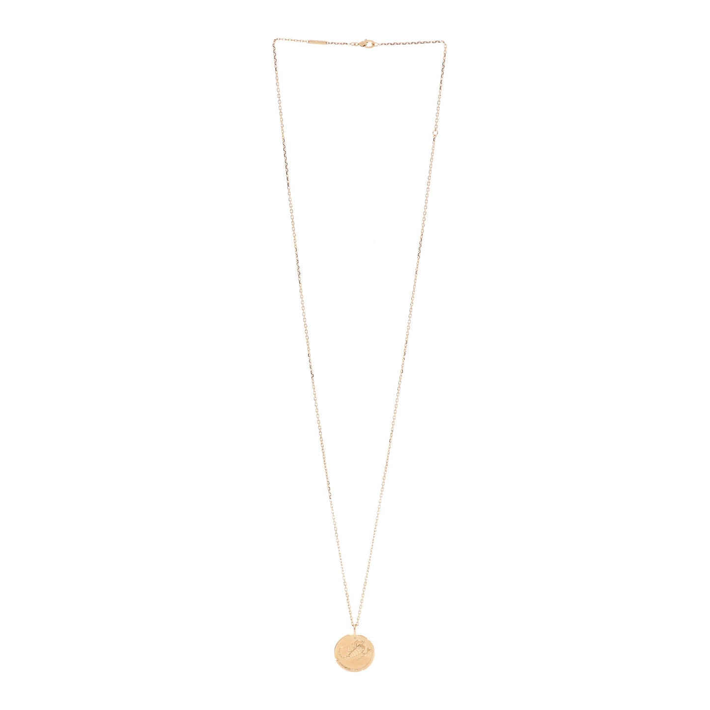 18K Yellow Gold Zodiac Scorpio Pendant Necklace