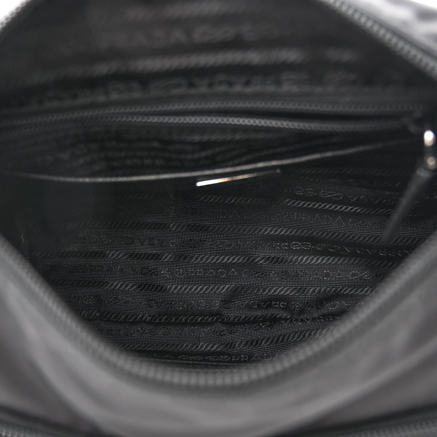 Prada Re-Nylon Vela Saffiano Pocket Single Buckle Messenger Shoulder Bag Black 5 of 12