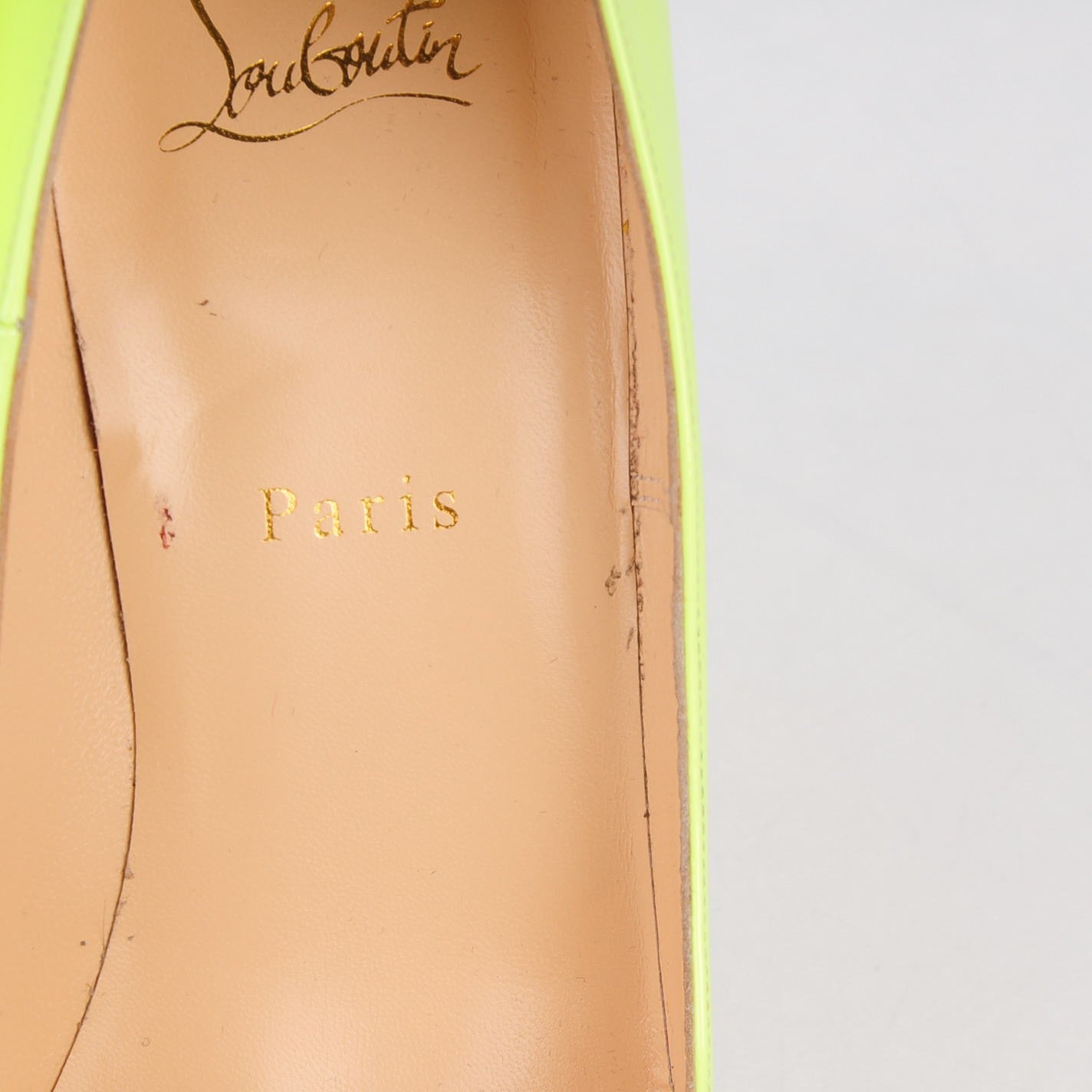 Christian Louboutin Patent So Kate 120 Pumps 40.5 Neon Yellow 8 of 8