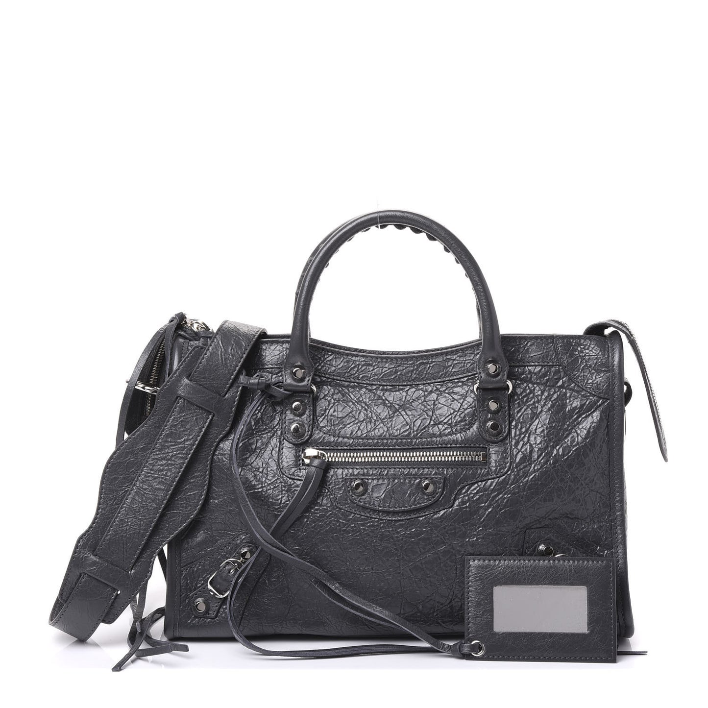 Agneau Classic Silver Hardware S City Gris Fossile
