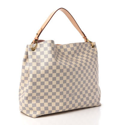 Louis Vuitton Damier Azur Graceful MM Rose Ballerine 3 of 10
