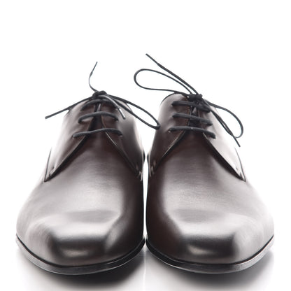 Gucci Calfskin Mens Lifford Lace Up Oxfords 41 Cocoa 2 of 11