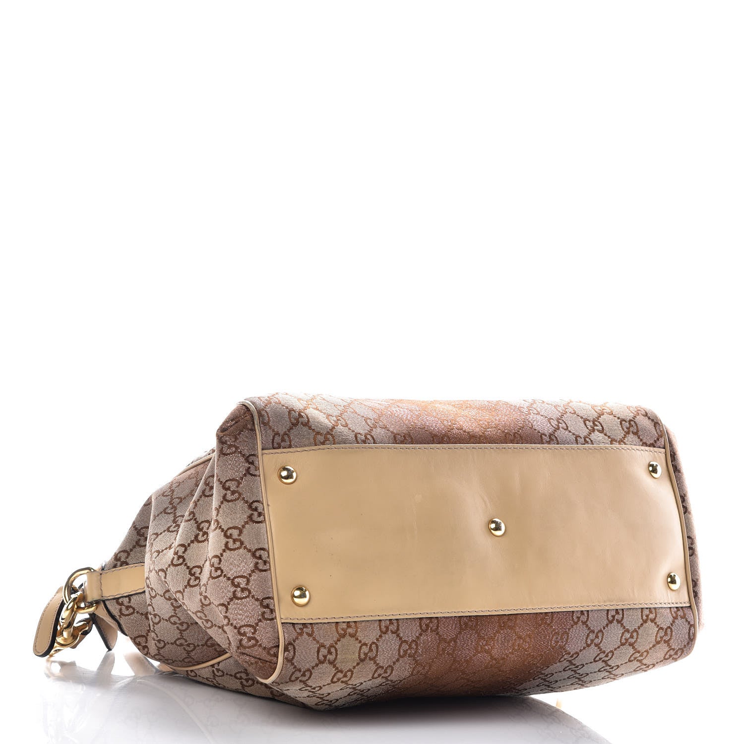 Gucci Monogram Lurex Medium Scarlett Studded Interlocking G Top Handle Bag Bronze 4 of 21