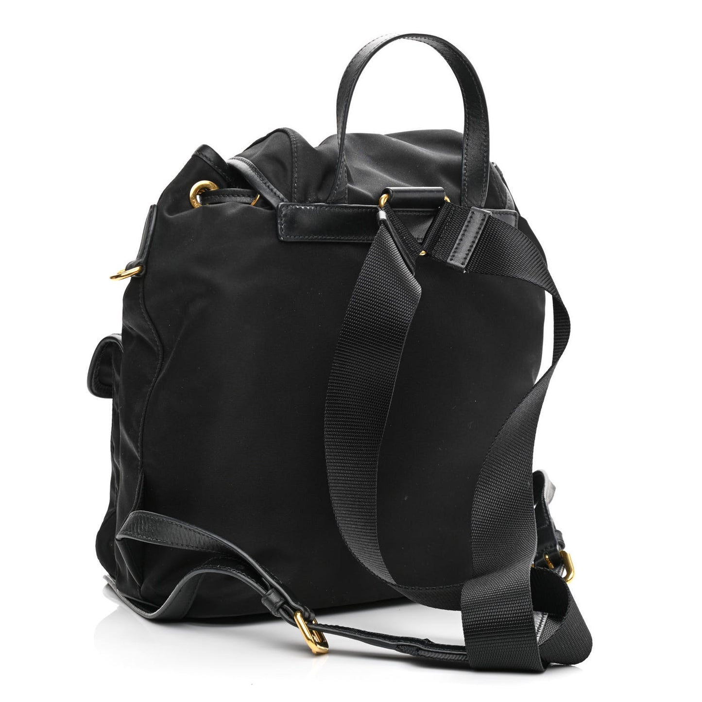 Tessuto Nylon Soft Calfskin Backpack Black