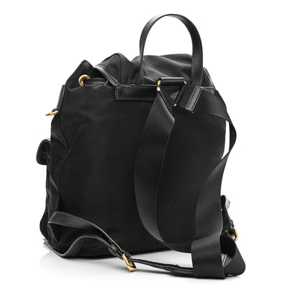 Prada Tessuto Nylon Soft Calfskin Backpack Black 3 of 10