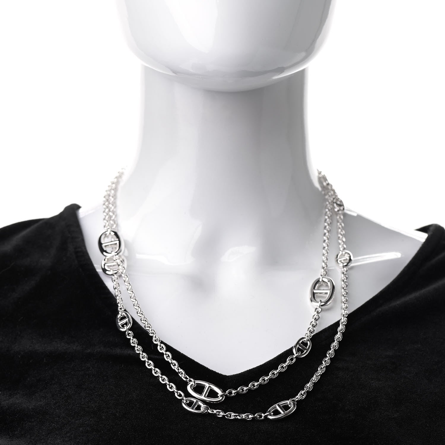 Hermes Sterling Silver Farandole Necklace 120 2 of 5