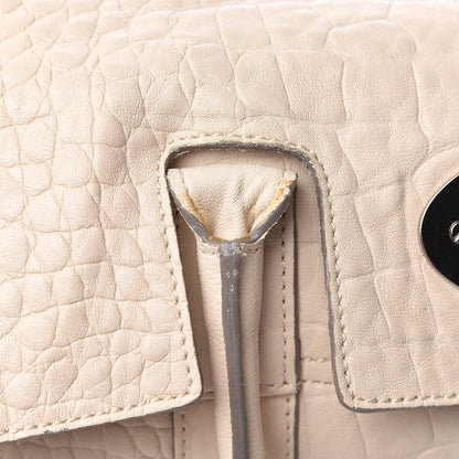 Mulberry Calfskin Crocodile Embossed Bayswater Snowball White 10 of 21