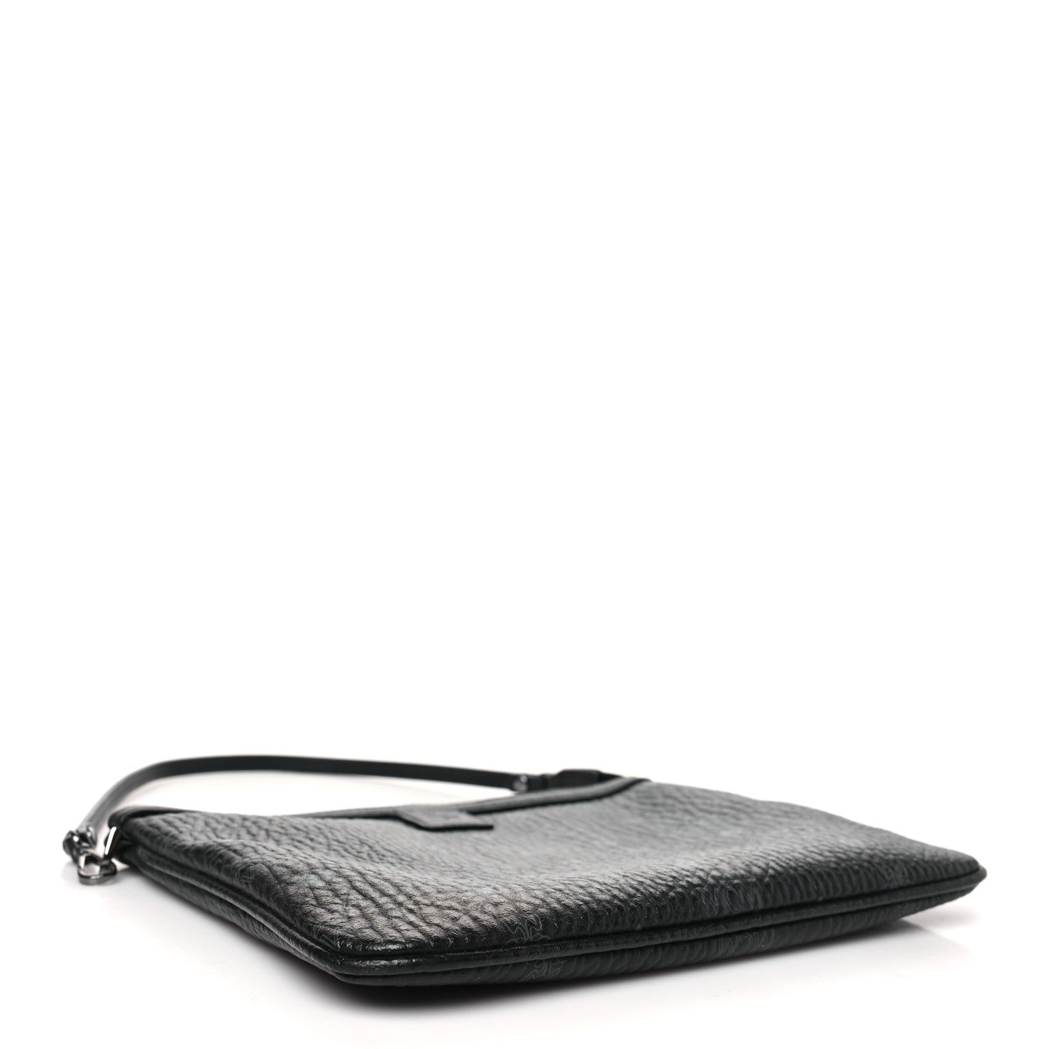 MCM Visetos Liz Shopper Tote Pouch Black 4 of 12