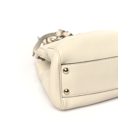 Gucci Calfskin Small Bamboo Shopper Tote White 8 of 9