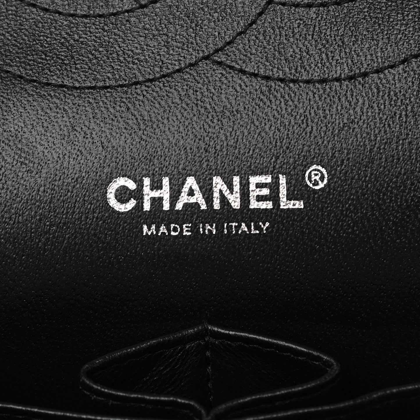 Patent Quilted Jumbo Double Flap Black