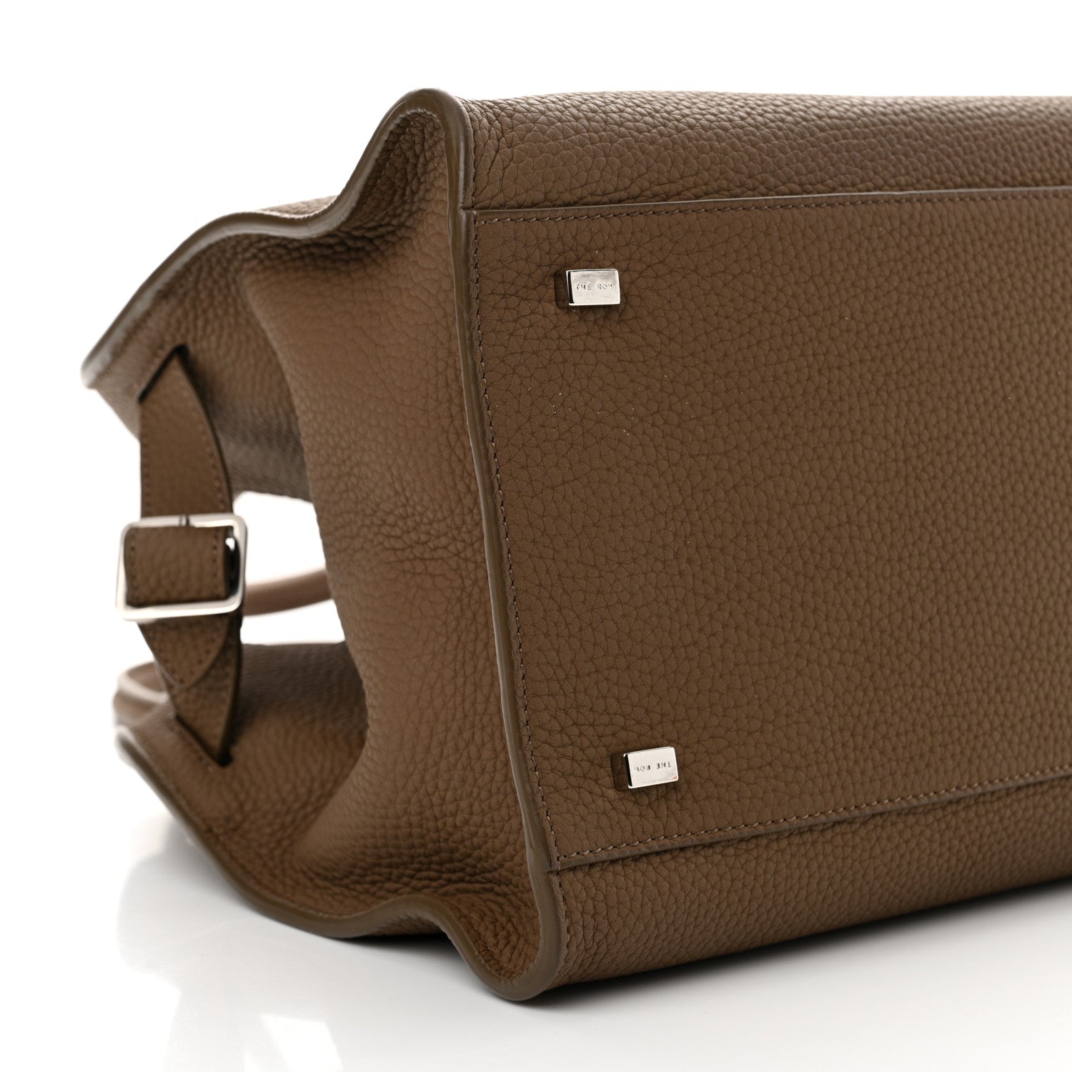 The Row Matte Grained Calfskin Soft Margaux 12 Taupe 8 of 9