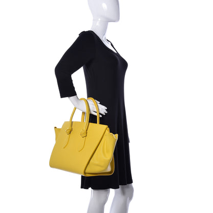 Celine Crisped Calfskin Small Tie Knot Tote Sun Yellow 2 of 9
