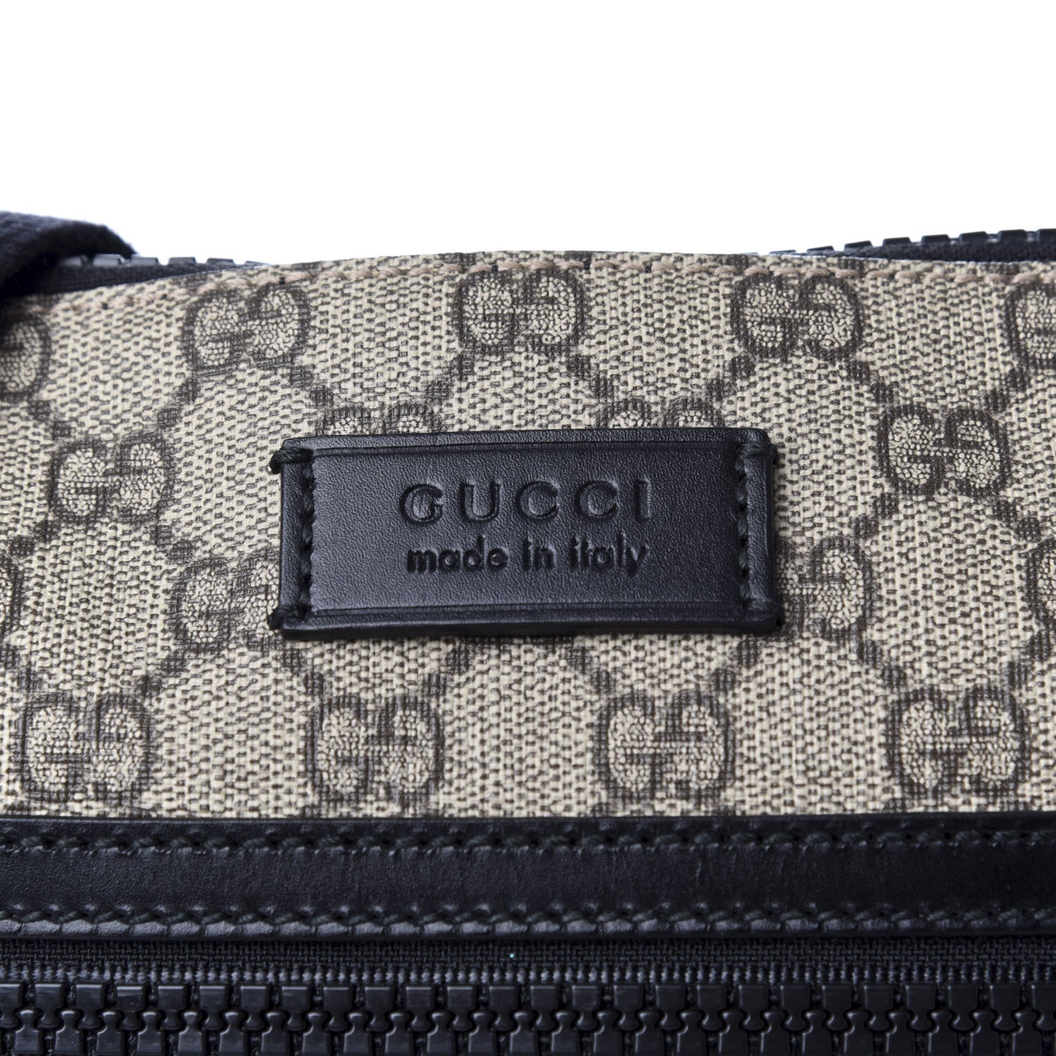 Gucci GG Supreme Monogram Flat Messenger Bag Black 10 of 11