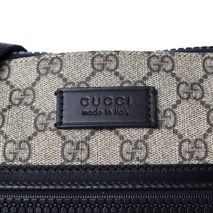 Gucci GG Supreme Monogram Flat Messenger Bag Black 10 of 11