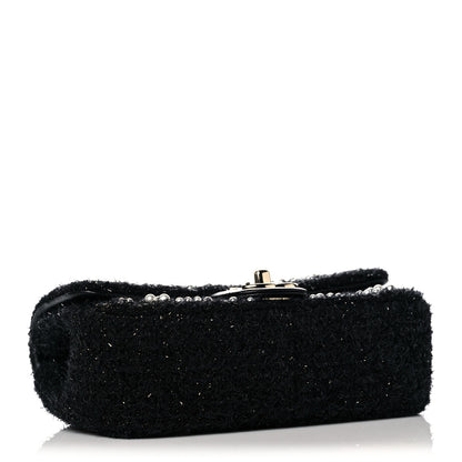 Chanel Tweed Pearl Small Cosmos Flap Black 3 of 11