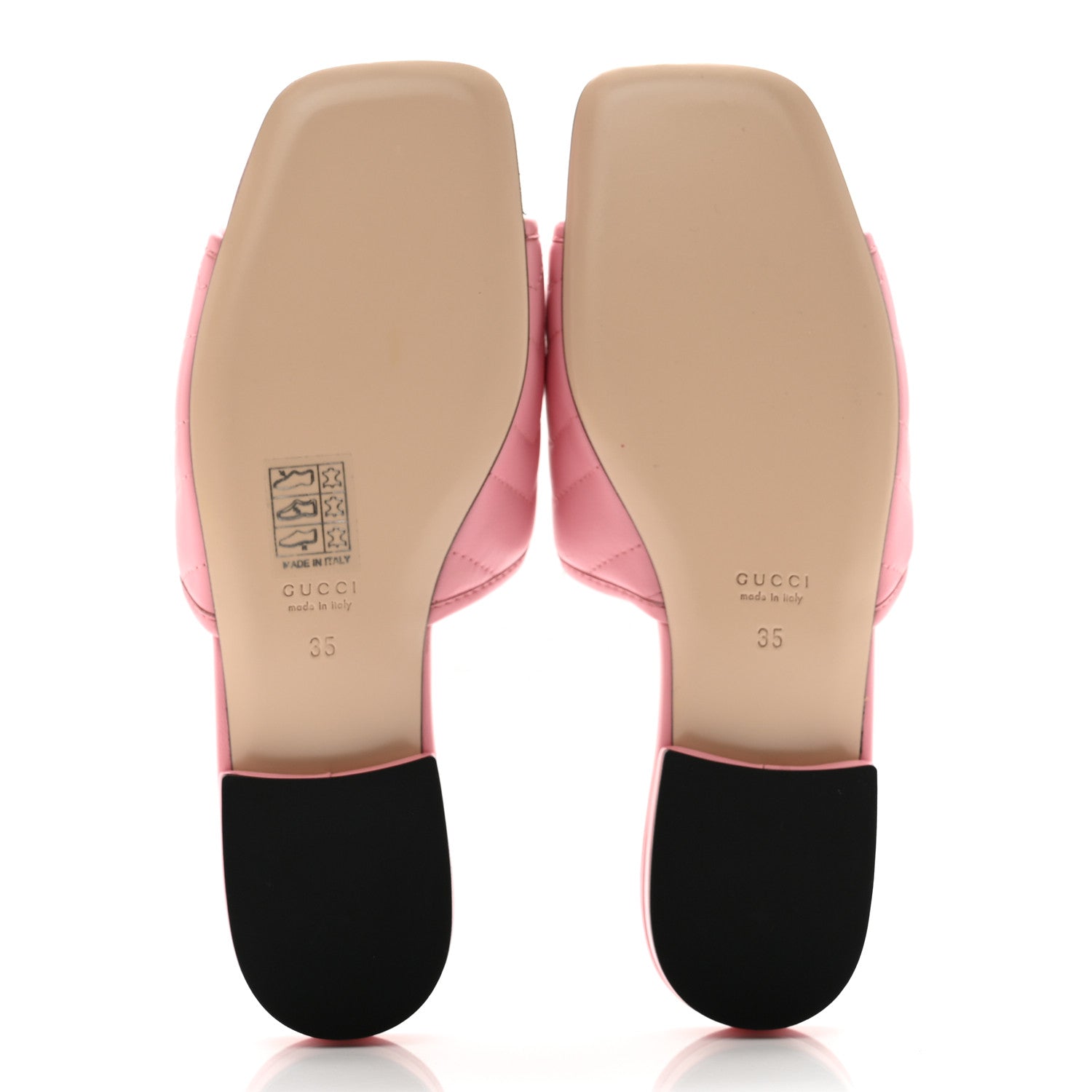 Gucci Nappa Matelasse GG Marmont Flat Slide Sandals 35 Wild Rose 7 of 9