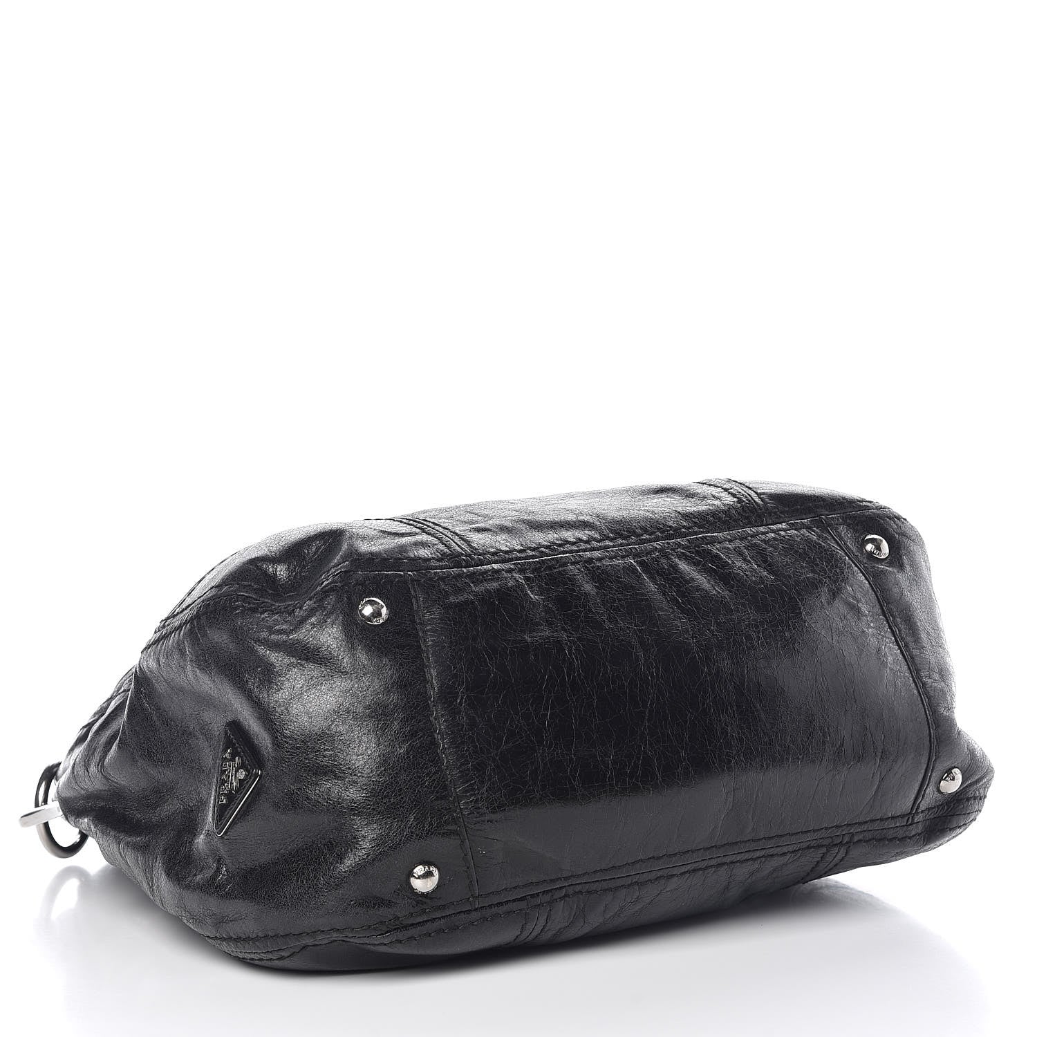 Prada Vitello Shine Turnlock Flap Shoulder Bag Black 4 of 10