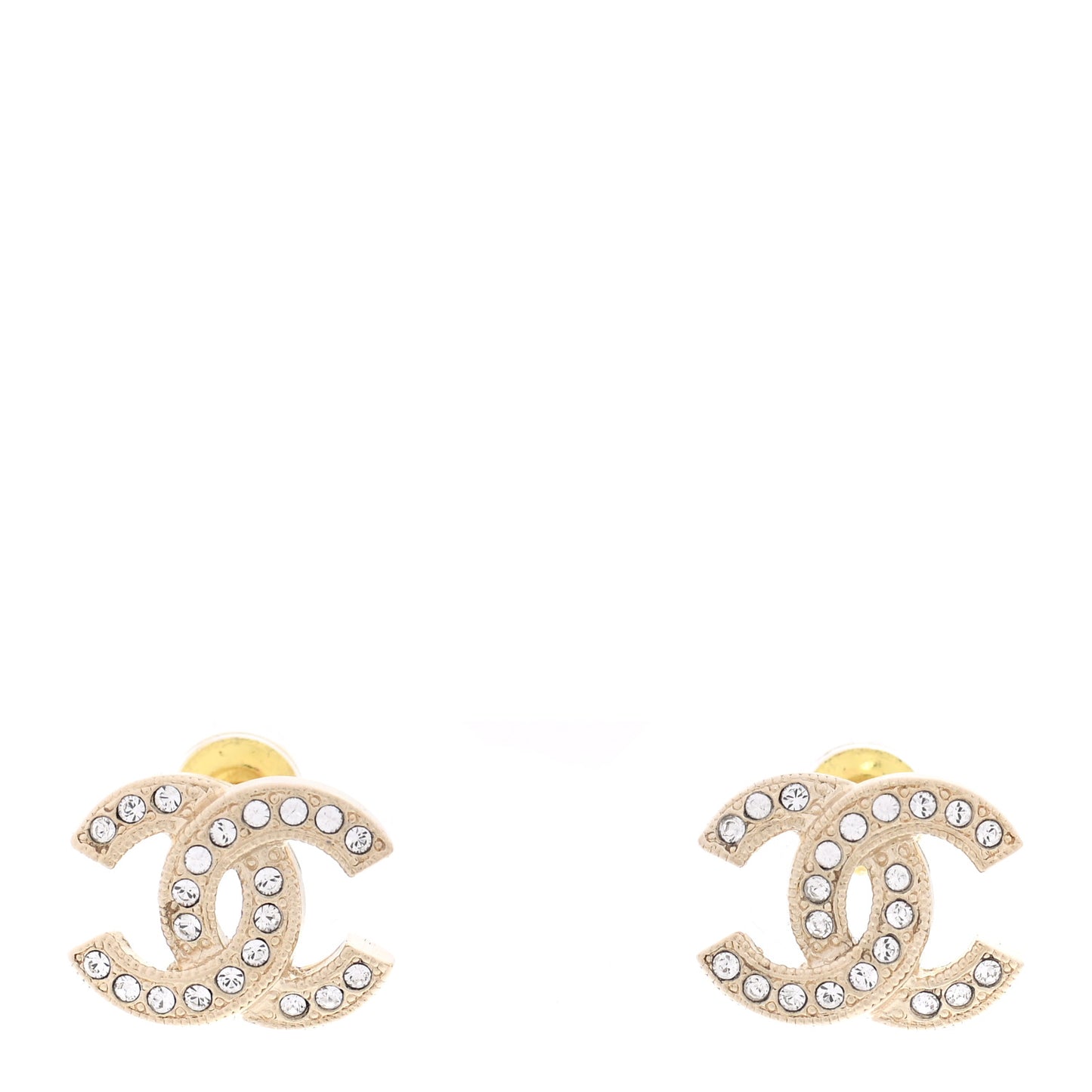 Crystal CC Earrings Gold
