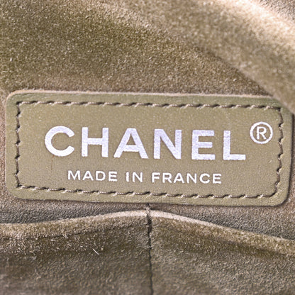Chanel Suede Embroidered Flap Khaki 6 of 11