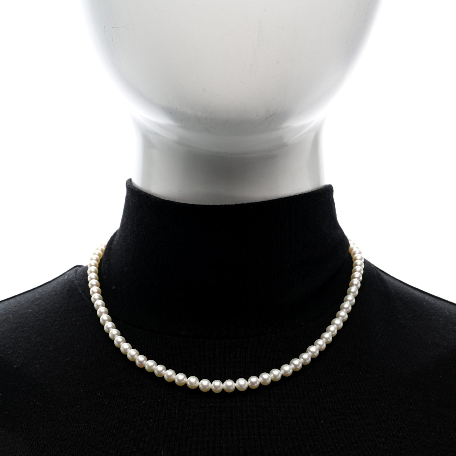 Tiffany Sterling Silver Freshwater Cultured Pearl 5.5-6mm Ziegfeld Necklace 2 of 5