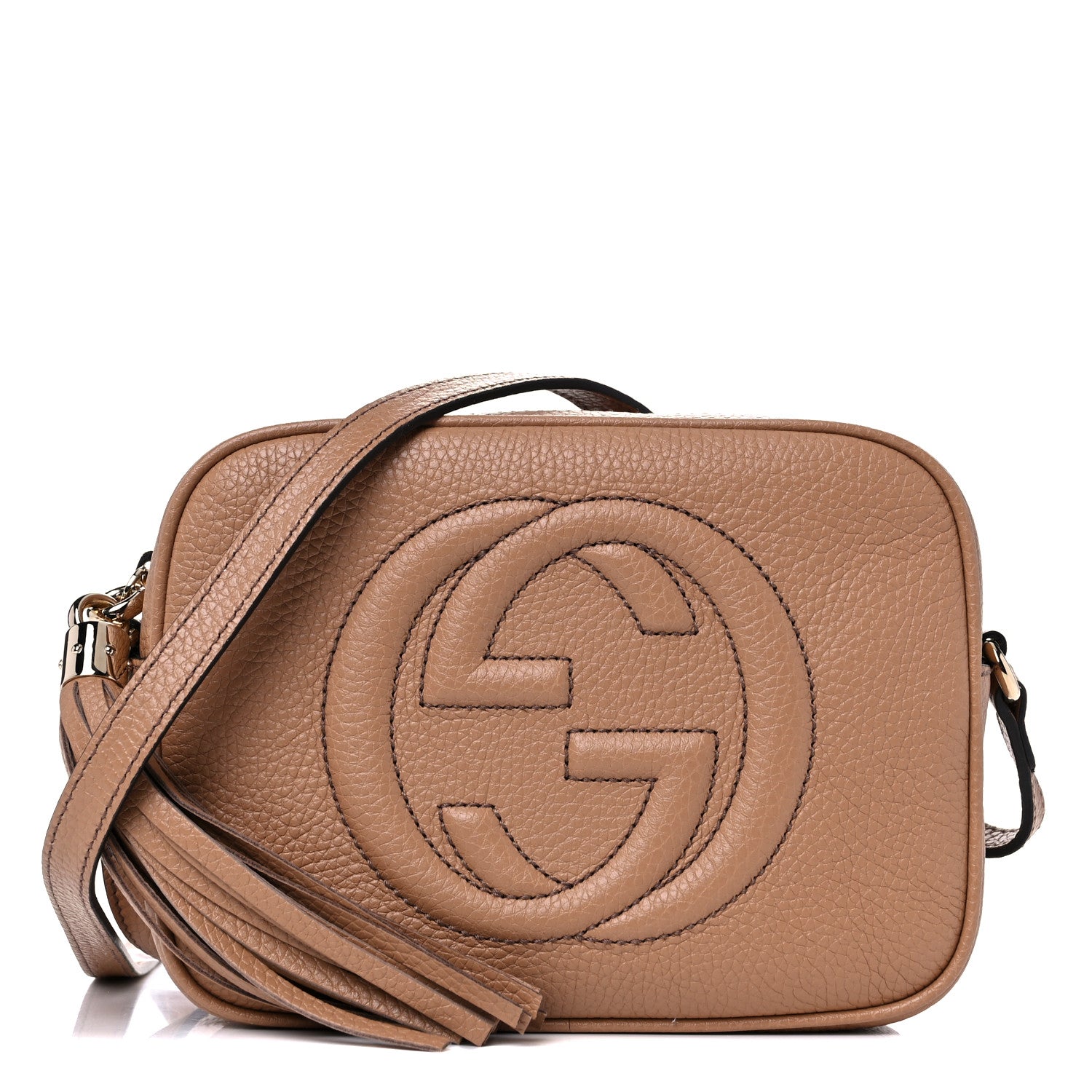 Gucci Pebbled Calfskin Small Soho Disco Bag Camelia 1 of 10