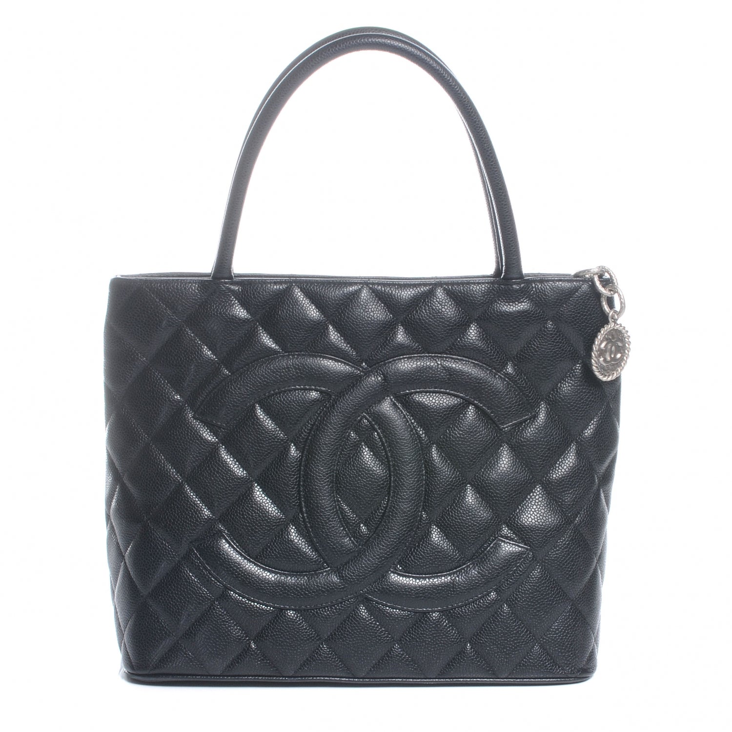 Chanel Caviar Medallion Tote Black 1 of 8