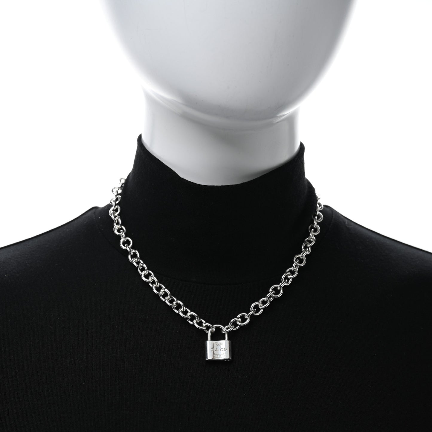 Sterling Silver 1837 Lock Charm Necklace