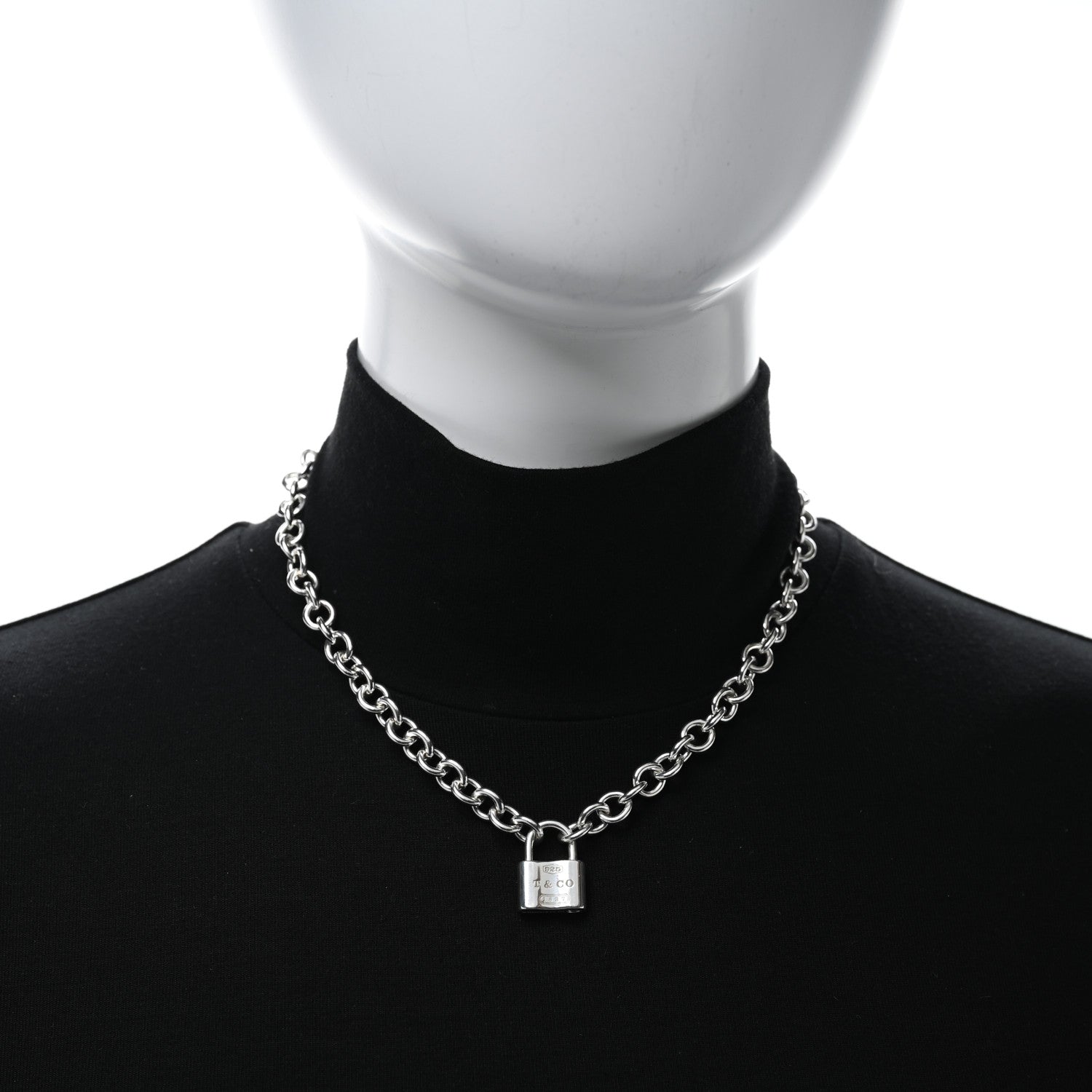 Tiffany Sterling Silver 1837 Lock Charm Necklace 3 of 4