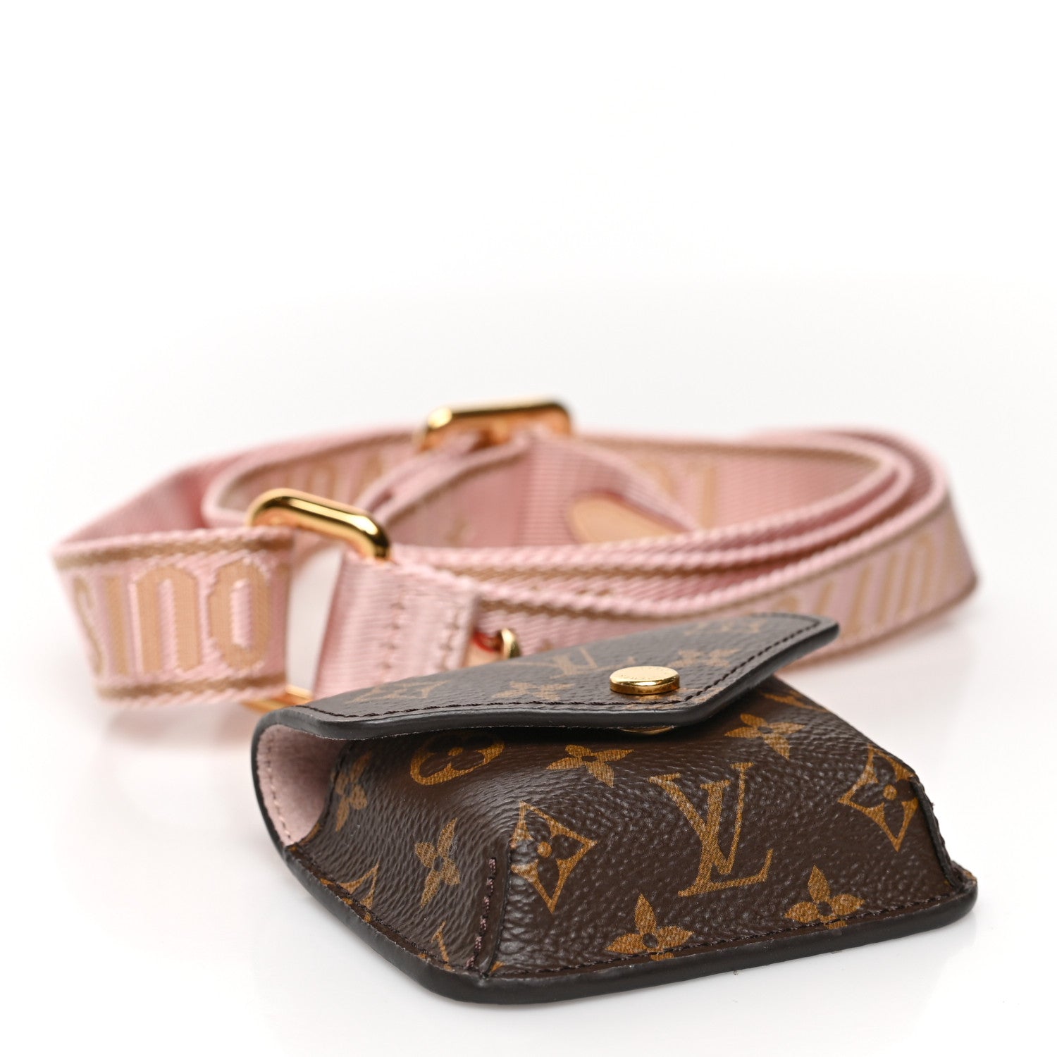 Louis Vuitton Monogram Bumper On Strap Shoulder Strap Creme Pink 3 of 7