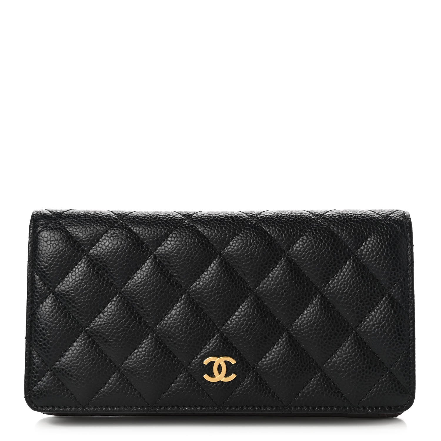 Chanel Caviar Quilted Yen Wallet Black 1 of 8